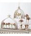 Gold Whitewashed Metal Flower