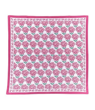 Pink Hydrangea Cloth Napkins - Set of 4