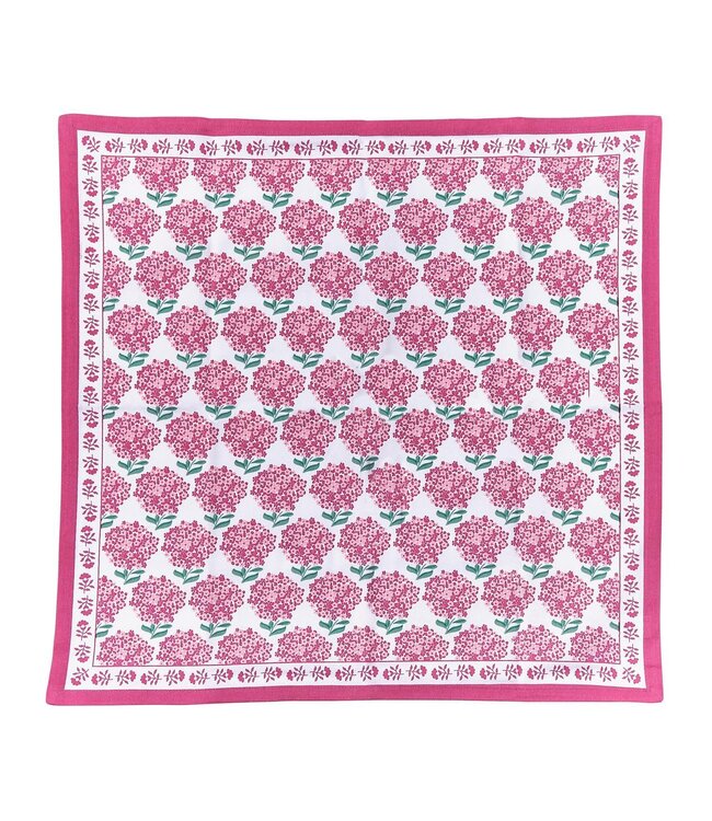 Pink Hydrangea Cloth Napkins - Set of 4