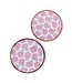 Hydrangea Hand-Crafted Wood Round Tray - Pink