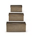 Gold Metal Alligator Skin Embossed Lidded Box
