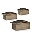Gold Metal Alligator Skin Embossed Lidded Box