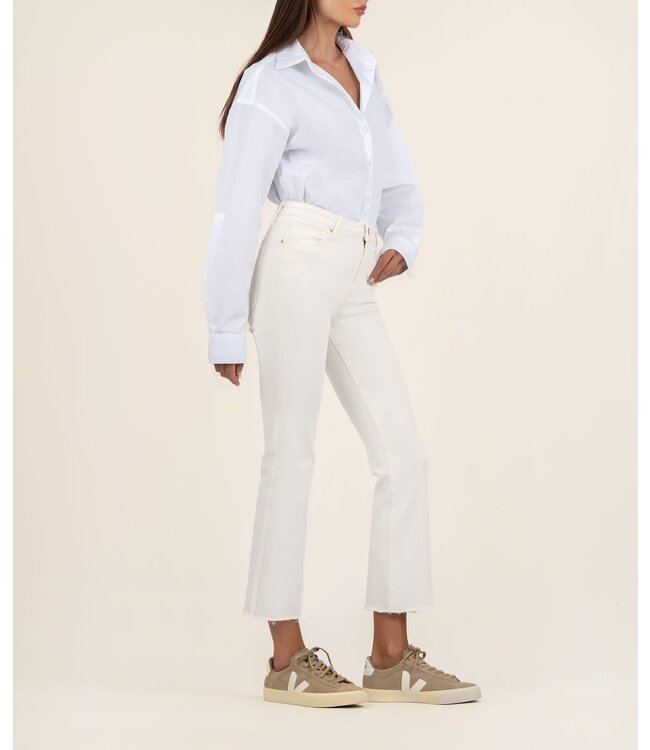 KUT FROM THE KLOTH Kelsey Raw Hem High Waist Ankle Flare Jeans