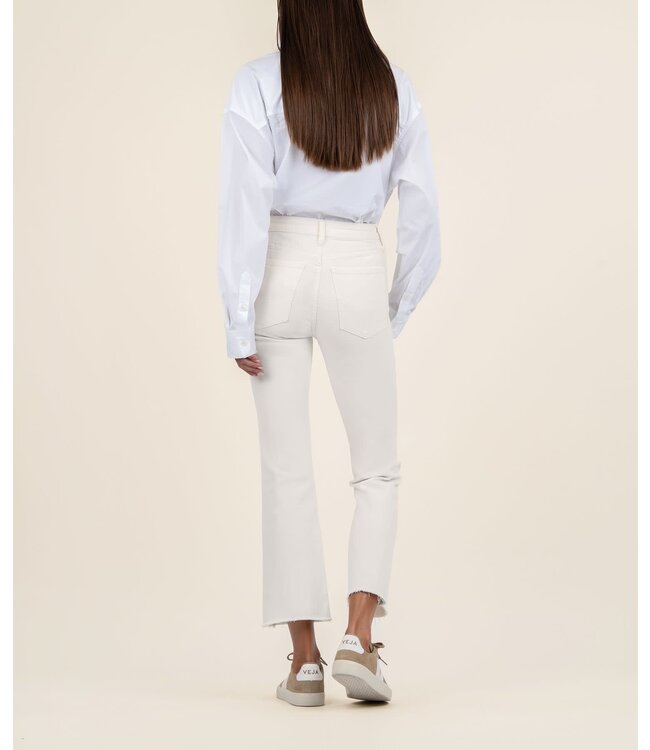 KUT FROM THE KLOTH Kelsey Raw Hem High Waist Ankle Flare Jeans