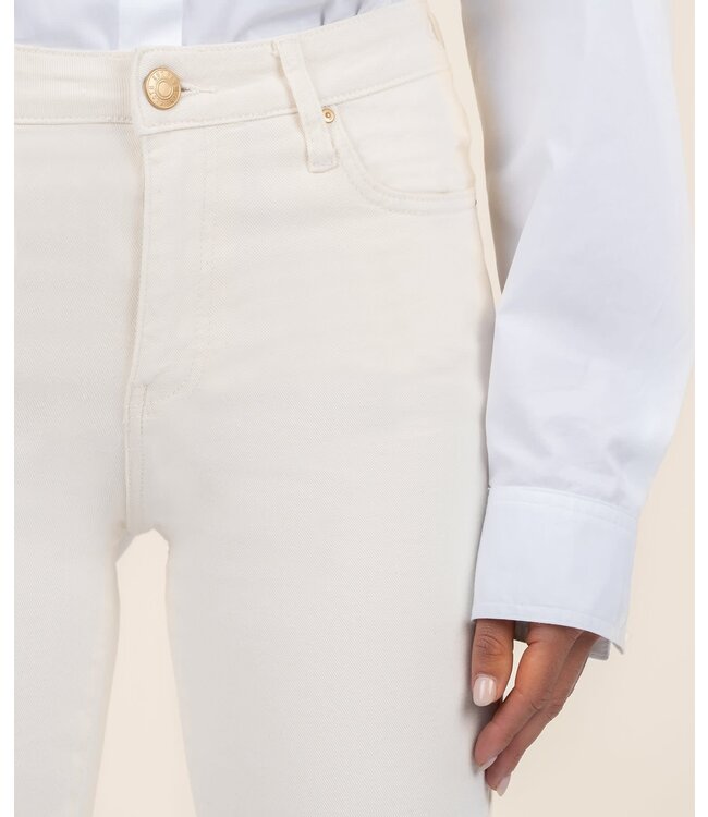 KUT FROM THE KLOTH Kelsey Raw Hem High Waist Ankle Flare Jeans