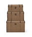 Wood & Woven Jute Nesting Chest