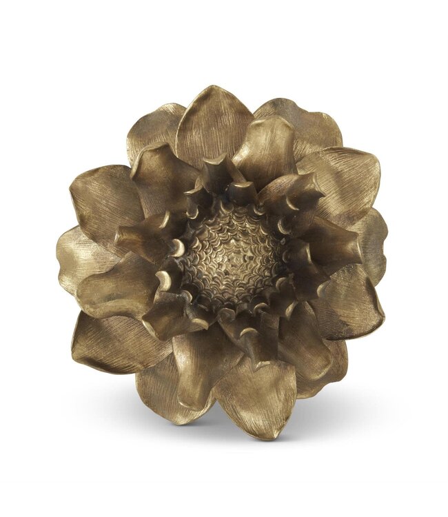 9 Inch Gold Resin Wall Hanging Flower