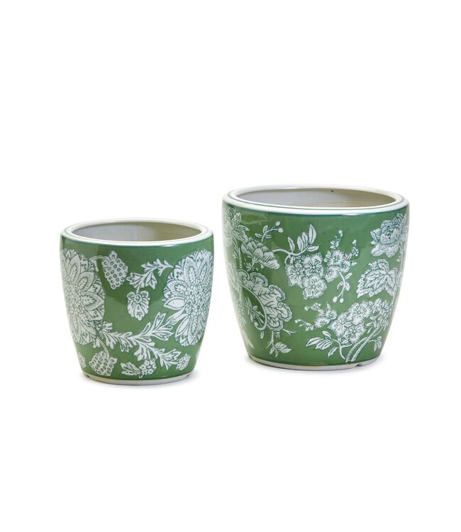 Countryside Hand-Painted Cachepot/Planter