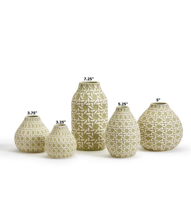 Embossed Cane Vase
