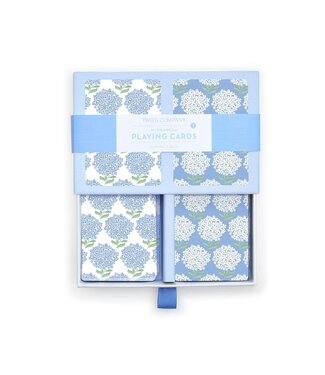 Hydrangea Double Deck Textured Playing Cards in Gift Box