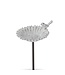 Whitewashed Metal Flower with Bird Decorative Garden Stake