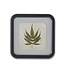 11.75 Inch Square Black Wood Rounded Framed Fern Print