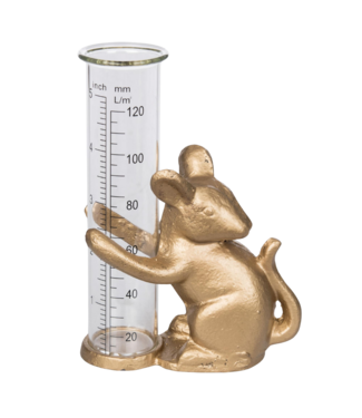 Iron Gold Mouse Rain Gauge