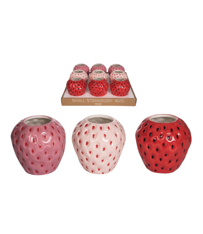 Sm Dol Strawberry Vase in Pdq