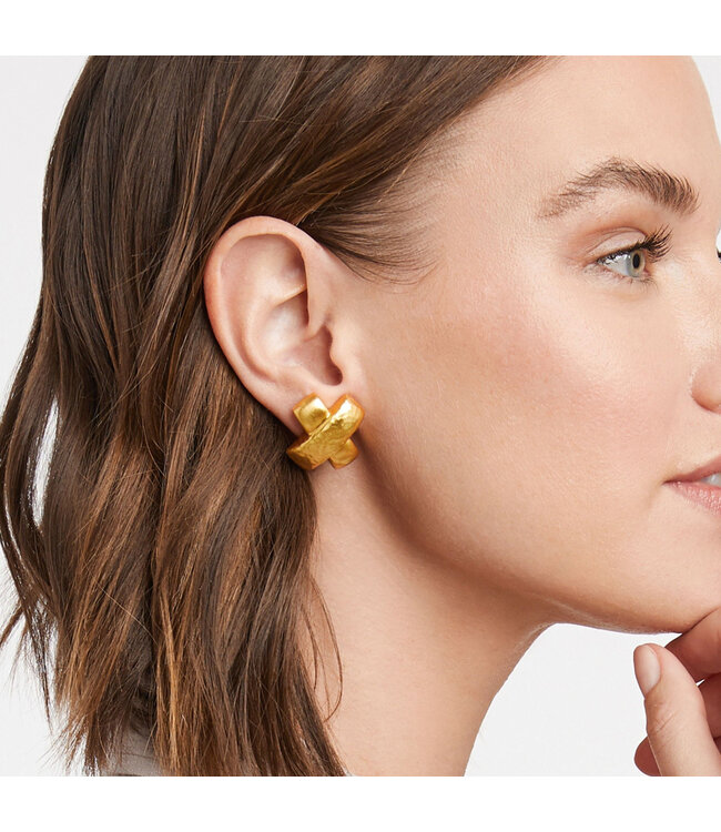 JULIE VOS Catalina X Earring Gold
