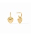 JULIE VOS Puffy Heart Hoop & Charm Earring