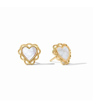 JULIE VOS Lace Heart Stud