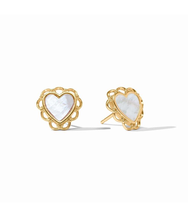 JULIE VOS Lace Heart Stud