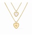 JULIE VOS Heart Duo Delicate Necklace