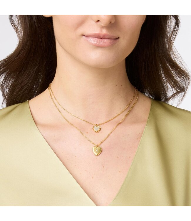 JULIE VOS Heart Duo Delicate Necklace