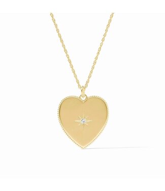 JULIE VOS Heart Necklace Cubic Zirconia