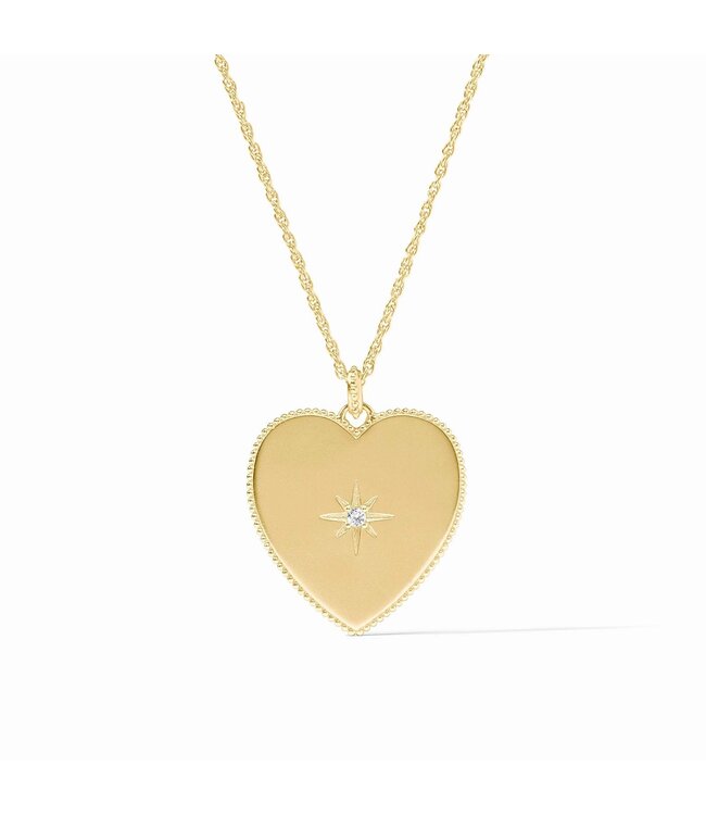 JULIE VOS Heart Necklace Cubic Zirconia