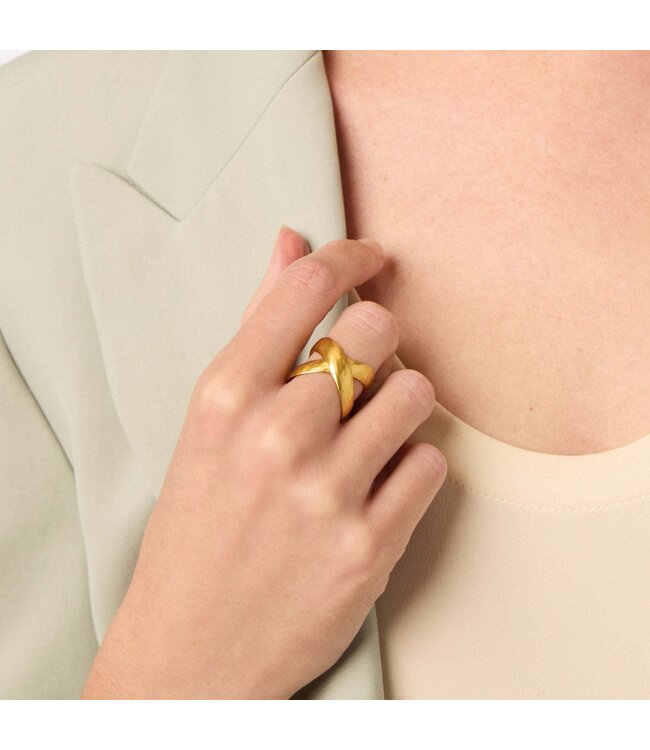 JULIE VOS Catalina X Ring OS Gold