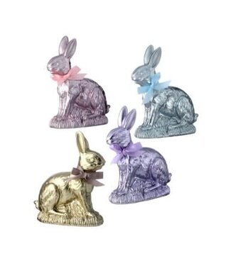 9" Resin Foil Chocolate Bunny