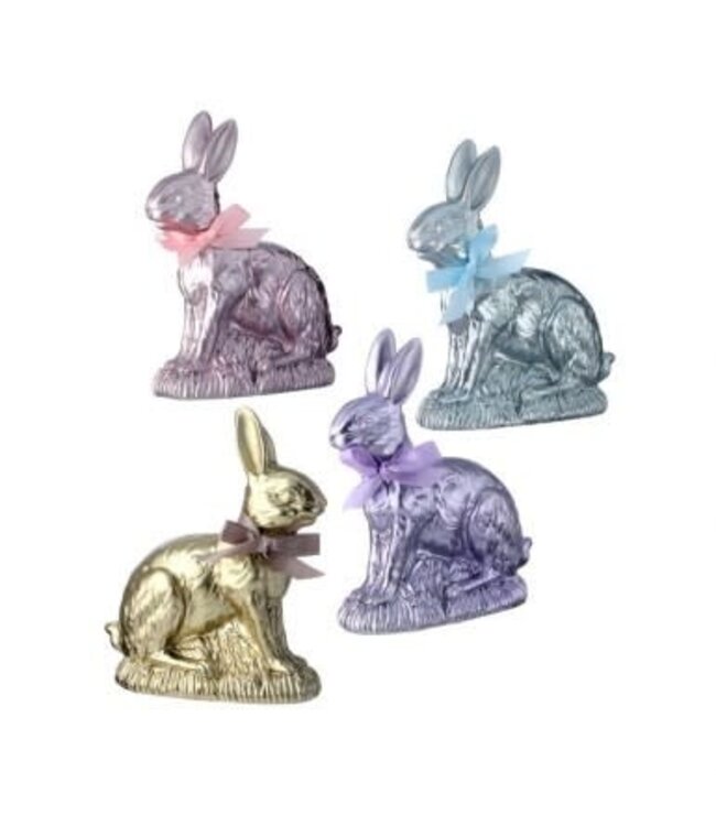 9" Resin Foil Chocolate Bunny