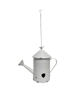 Metal Birdhouse With Watering Can Shape