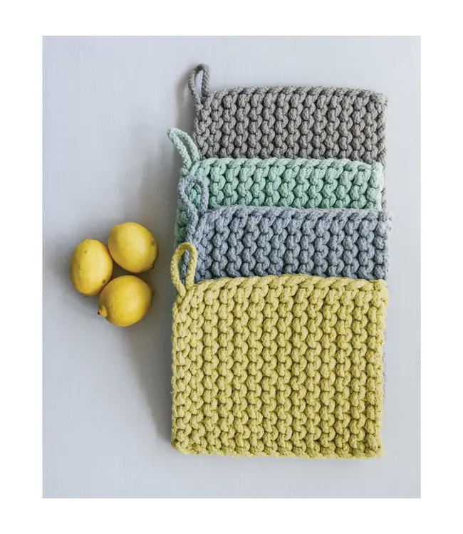 8" Square Cotton Crocheted Pot Holder