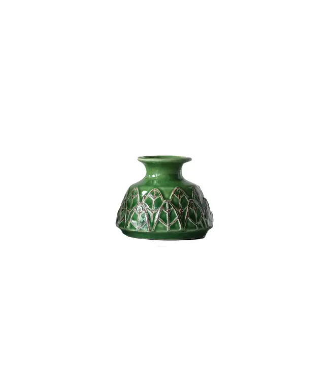 Embossed Stoneware Vases