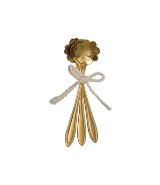 Stainless Steel Flower Shaped Spoons - Sold as Set