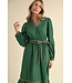 Erin Embroidered Puff Sleeve Midi Dress