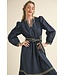 Erin Embroidered Puff Sleeve Midi Dress