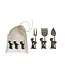 Stainless Steel Knives with Dog Stands