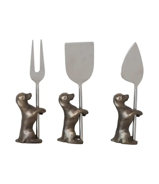 Stainless Steel Knives with Dog Stands