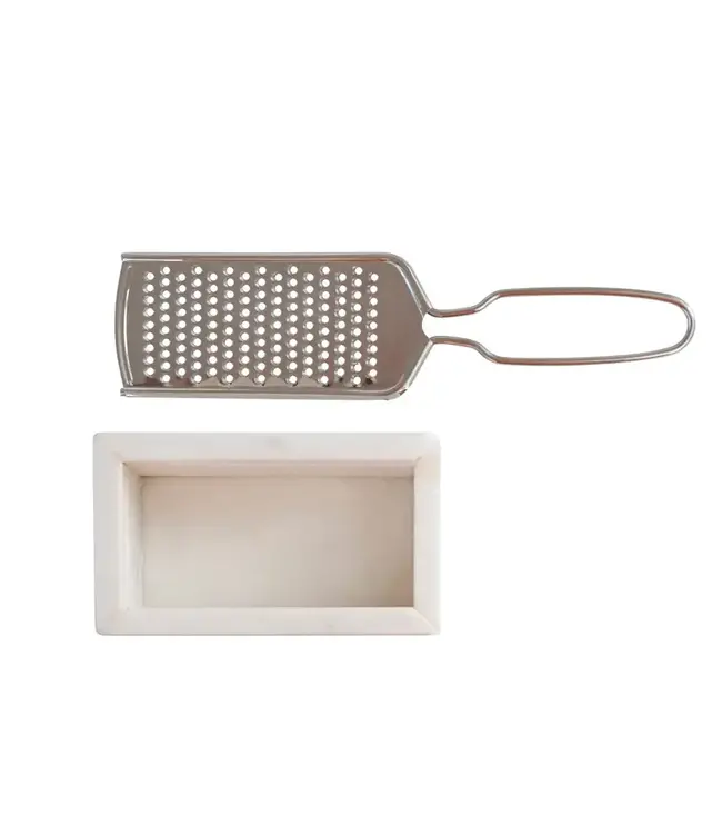 Marble & Stainless Steel Cheese Grater