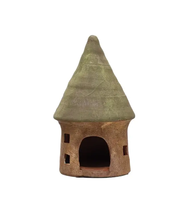 Terra-cotta Toad House - Green & Natural