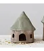 Terra-cotta Toad House - Green & Natural