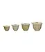 Stoneware Measuring Cups with  Patterns - Sold as Set