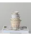 Stoneware Measuring Cups with  Patterns - Sold as Set