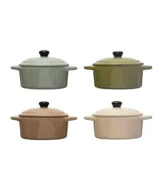 1 Cup Stoneware Mini Baker with Lid