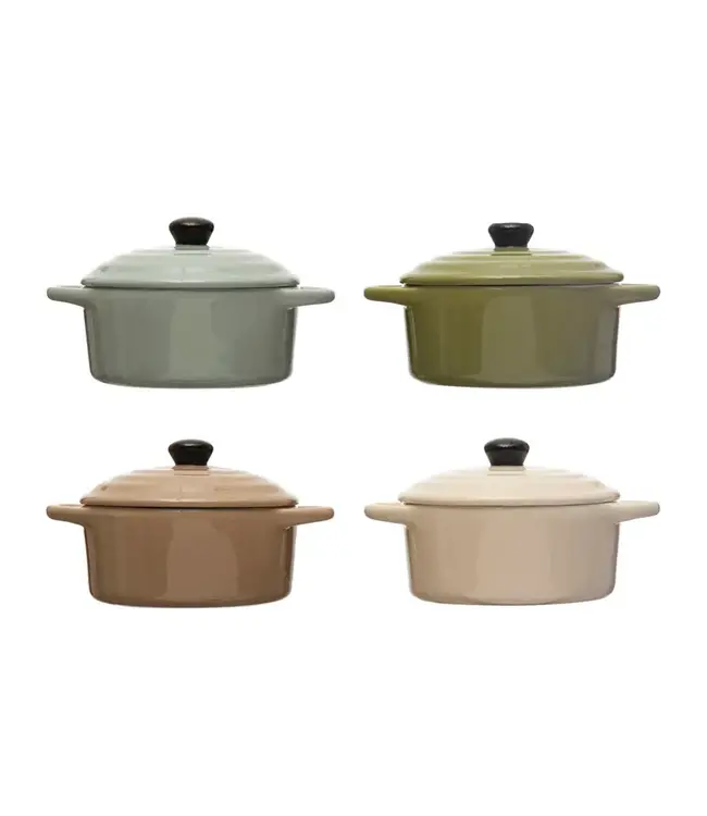 1 Cup Stoneware Mini Baker with Lid