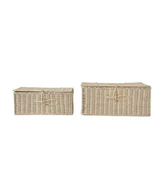 Hand-Woven Rattan Boxes