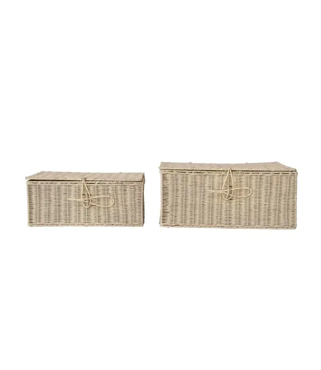 Hand-Woven Rattan Boxes