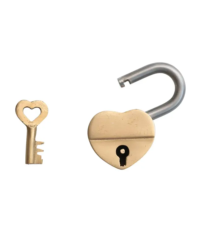 Heart Shaped Lock With Heart Shaped Key