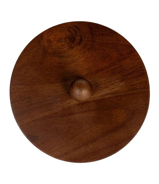 10.25" Stoneware Canister with Wood Lid