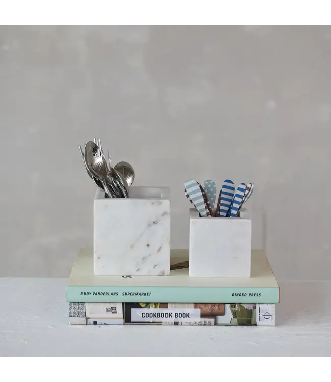 Marble Container - White
