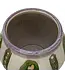 Round Stoneware Vase, Green & Cream